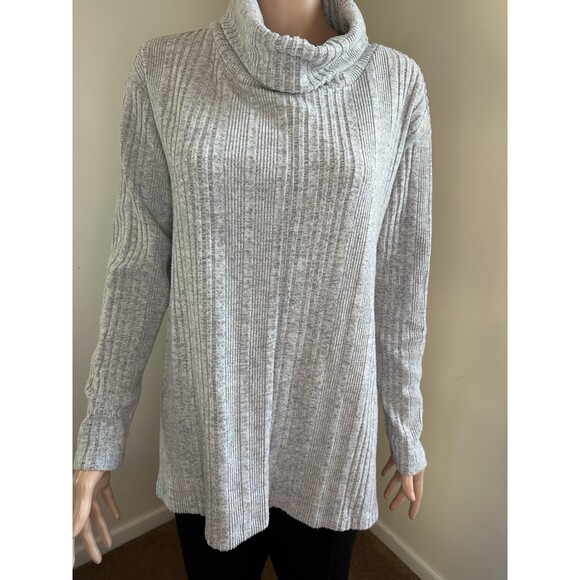 Womens Simply Vera Wang Cowl Neck Ribbed Knit Sweater Size Large - Picture 1 of 6